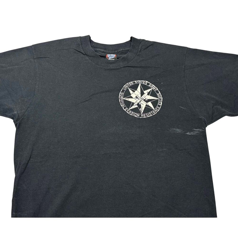 United States Army Seres Screen Stars Best Vintage Size Large Black Shirt